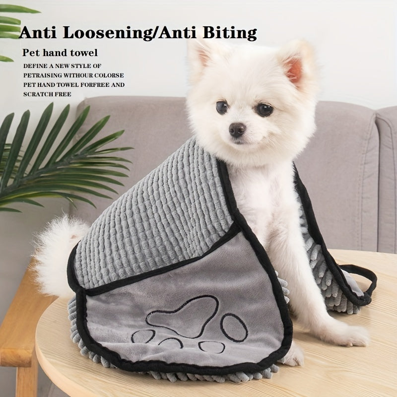 Absorbent Pet Microfiber Quick Dry Bath Towel With Hand Pockets
