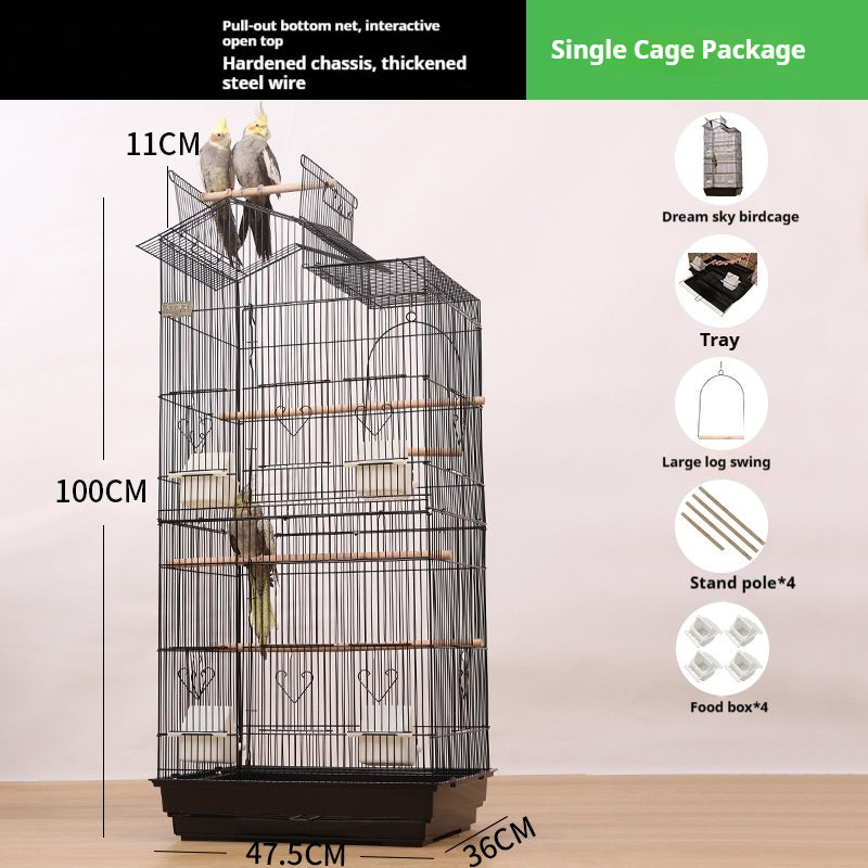 Super Large Luxury Pet Bird Cage Villa Style Breeding Enclosure