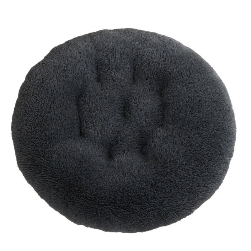 Pet Round Plush Bed Warm Sleep Mat Comfortable Nest