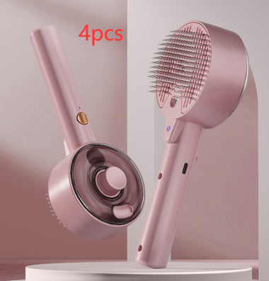 Pet Self Cleaning Hair Remover Grooming Steam Brush