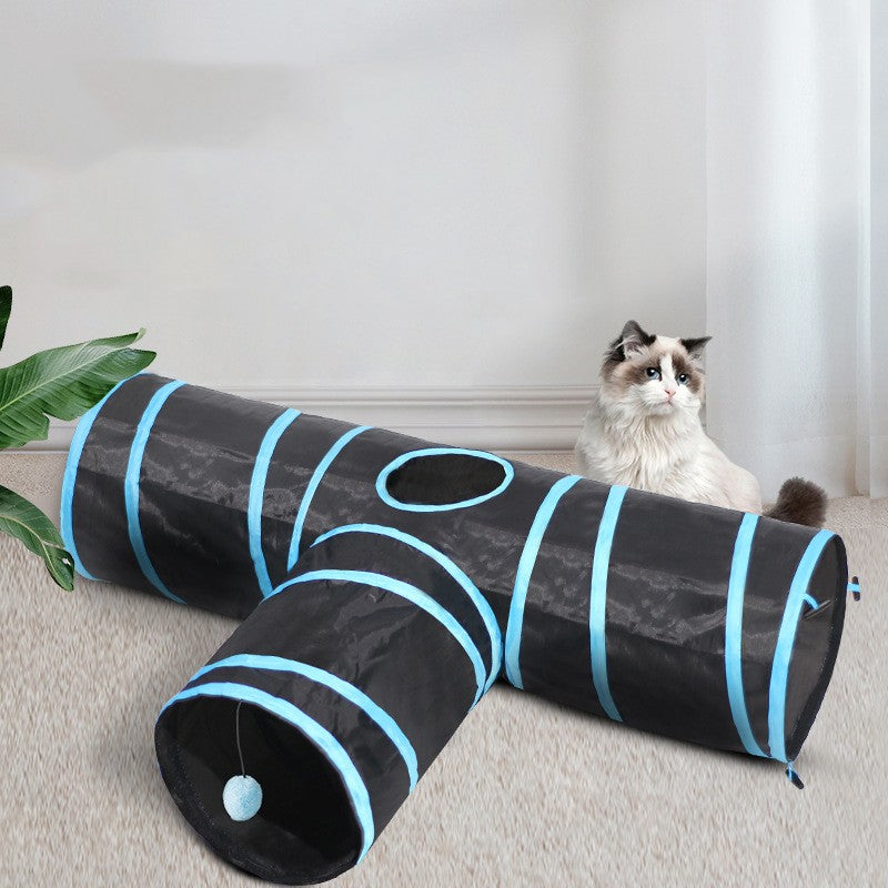 Pet Foldable Tunnel Climbing Play Toy