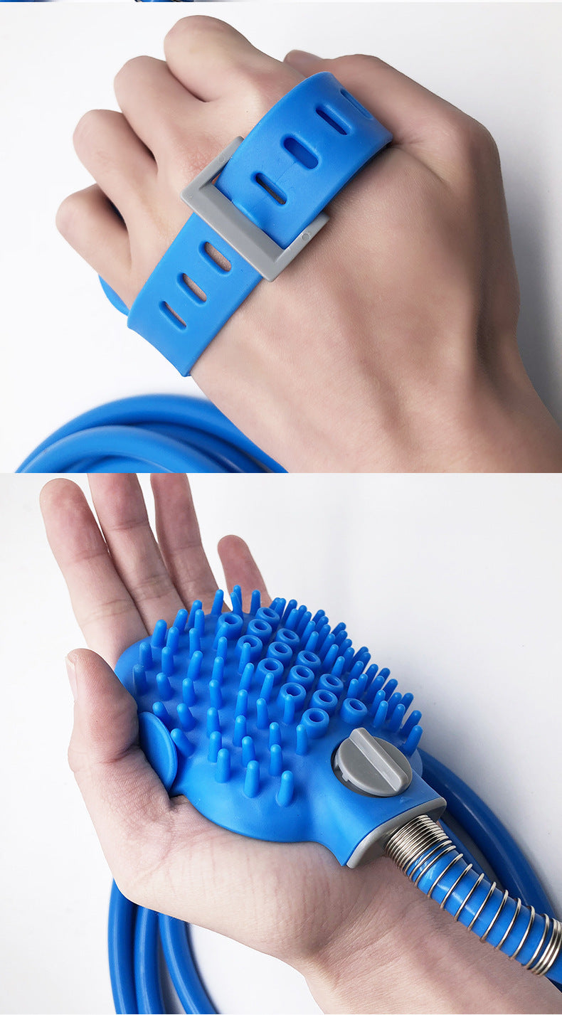Pet Silicone Bath Massage Shower Grooming Gloves Brush Tool