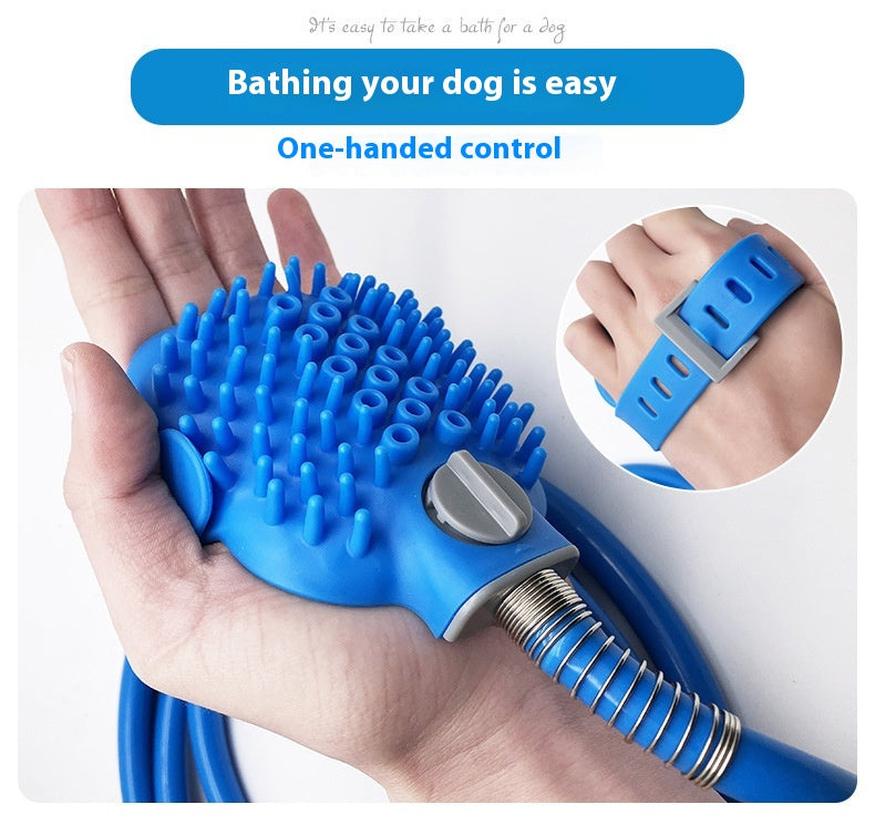 Pet Silicone Bath Massage Shower Grooming Gloves Brush Tool