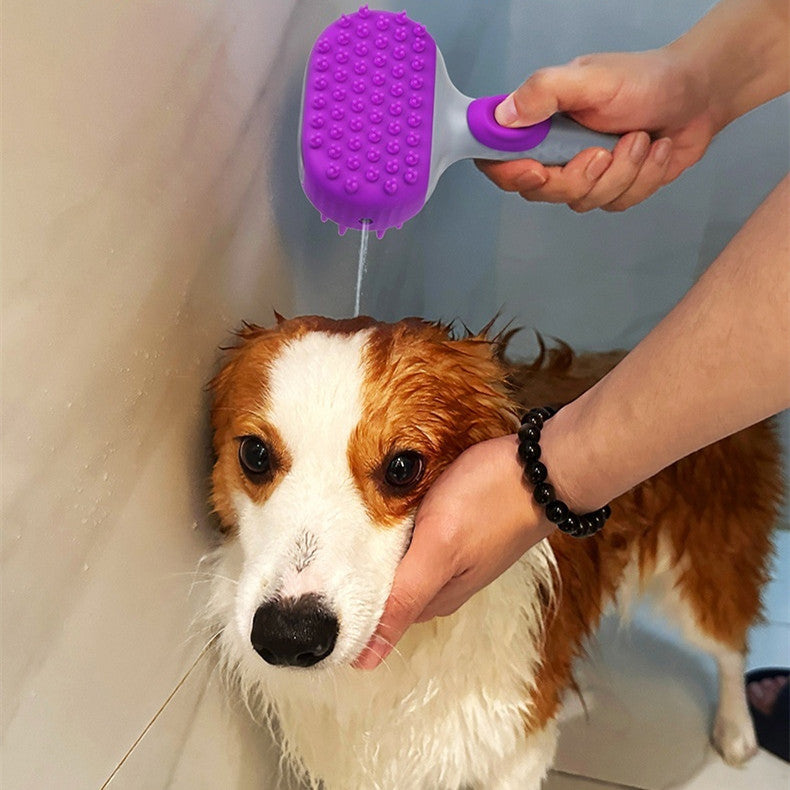 Pet Shower Bath Cleaning Grooming Brush Hair Removal Tool