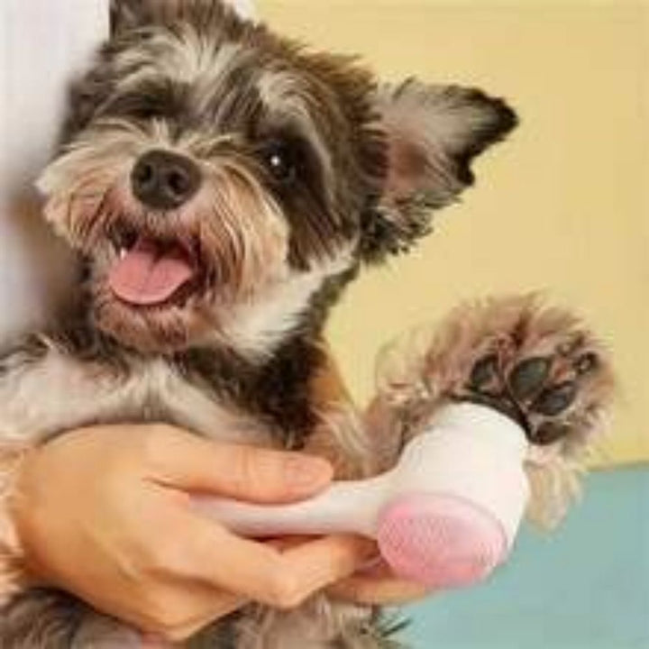 Pet Paw Gentle Grooming Massage Cleaning Brush Tool