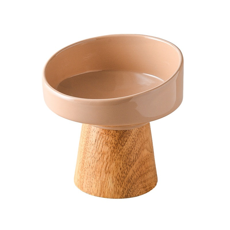 Pet Ceramic Feeding Bowl Elevated Food Water Dish