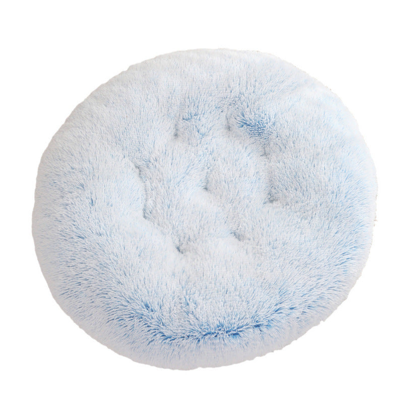 Pet Round Plush Bed Warm Sleep Mat Comfortable Nest