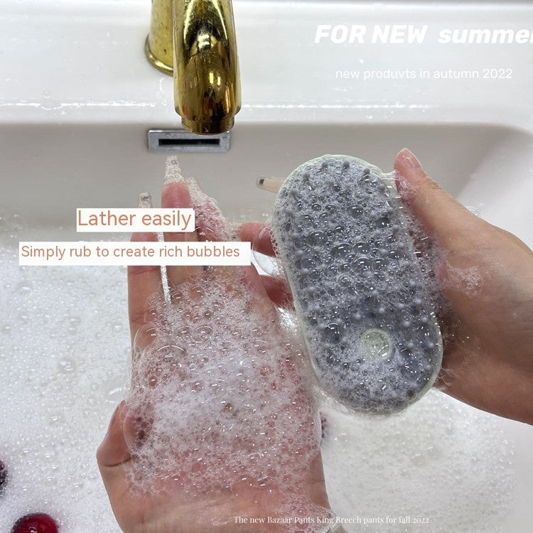 Pet Handheld Soft Massage Bath Cleaning Brush Grooming Tool