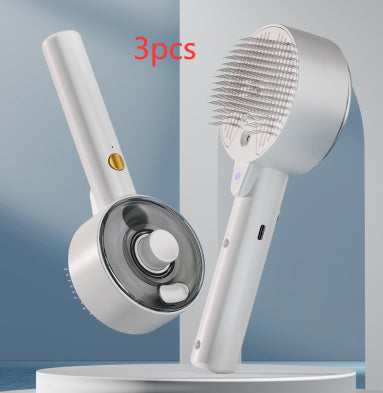 Pet Self Cleaning Hair Remover Grooming Steam Brush