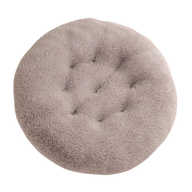 Pet Round Plush Bed Warm Sleep Mat Comfortable Nest