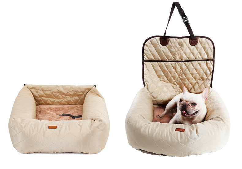2 In 1 Foldable Pet Car Seat Bed Carrier Mattress