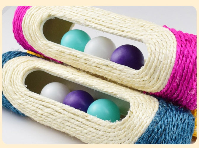 Pet Long Sisal Drum Scratching Toy Three Piece Set
