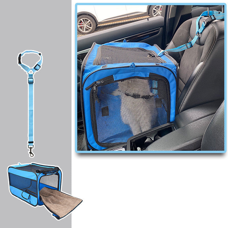 Portable Folding Pet Travel Carrier Secure Locking Zipper Bag