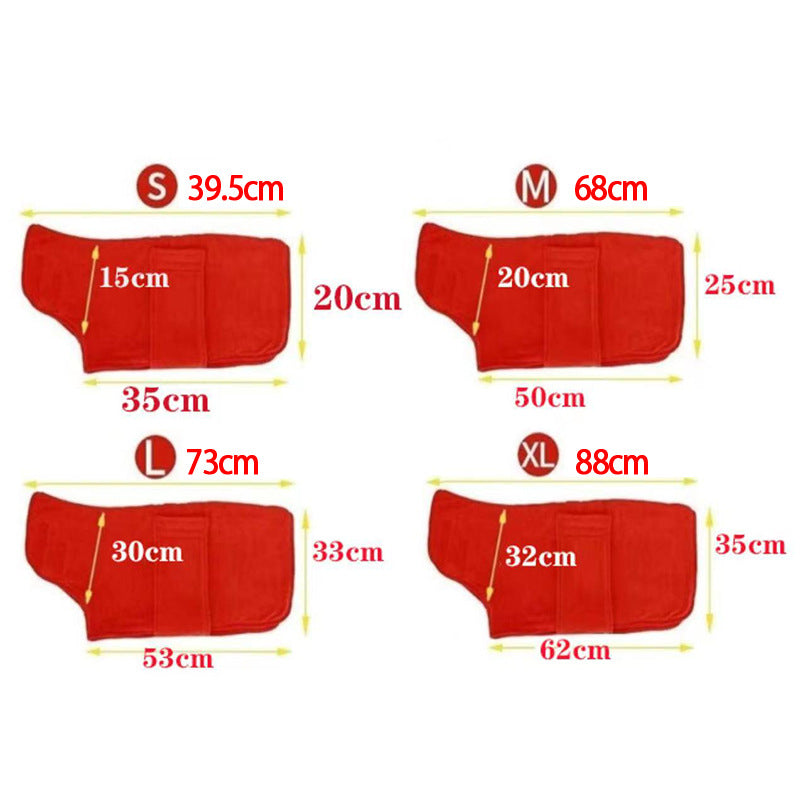 Pet Microfiber Quick Dry Absorbent Bathrobe Grooming Towel