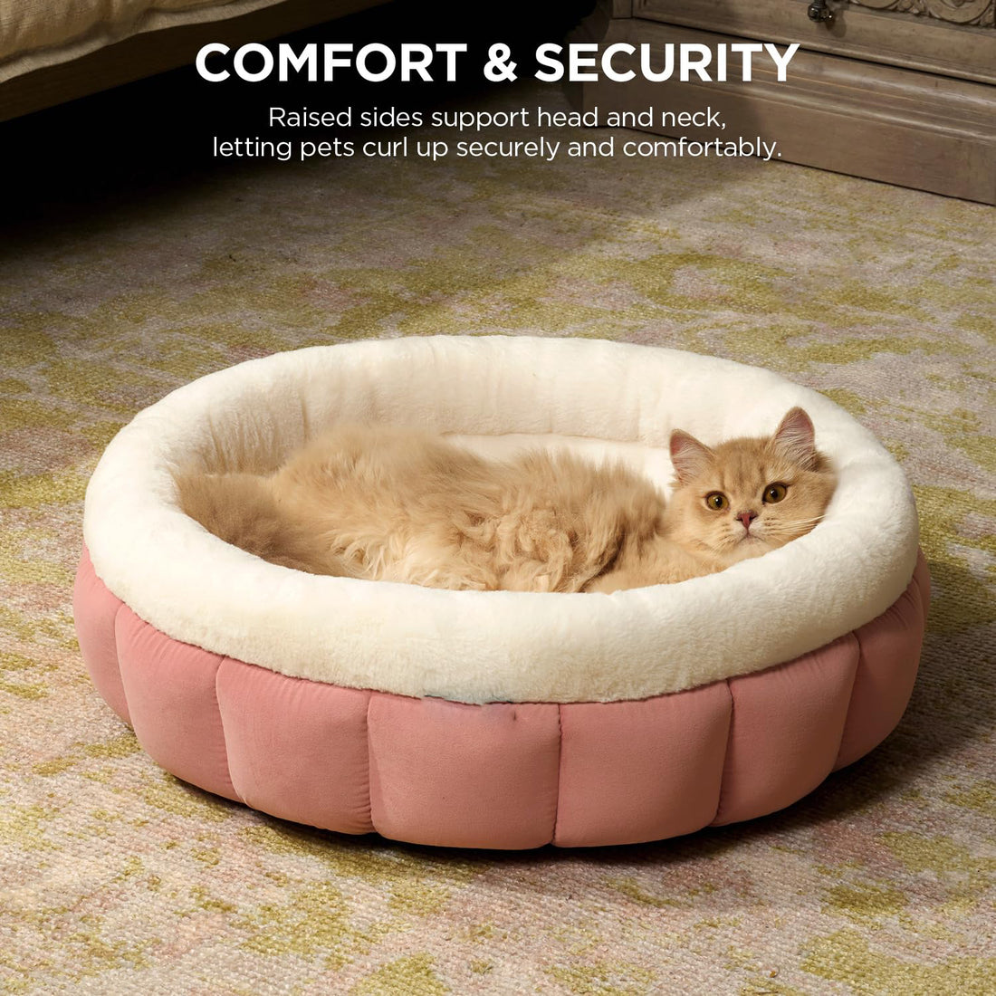 Pet Donut Round Bed Washable Anti Slip Comfort Sleeping Mat