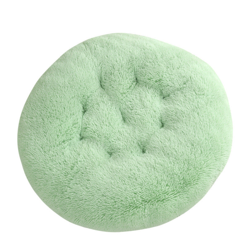 Pet Round Plush Bed Warm Sleep Mat Comfortable Nest