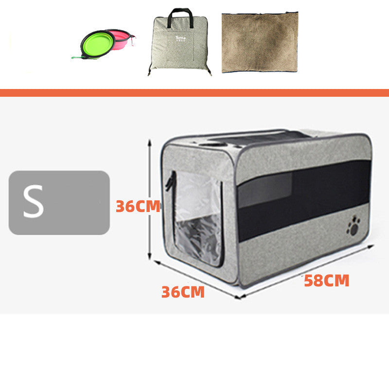 Portable Folding Pet Travel Carrier Secure Locking Zipper Bag