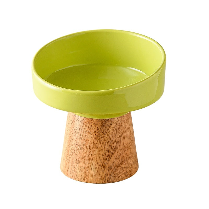 Pet Ceramic Feeding Bowl Elevated Food Water Dish