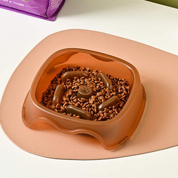 Pet Slow Feeding Anti Choking Water Feeder Bowl Plastic Food Plate