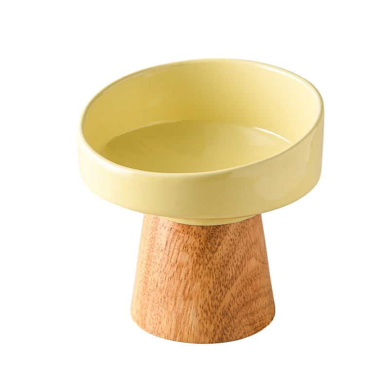 Pet Ceramic Feeding Bowl Elevated Food Water Dish