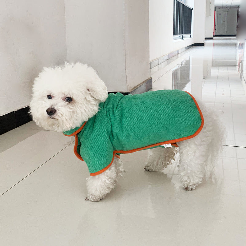Pet Microfiber Quick Dry Absorbent Bathrobe Grooming Towel