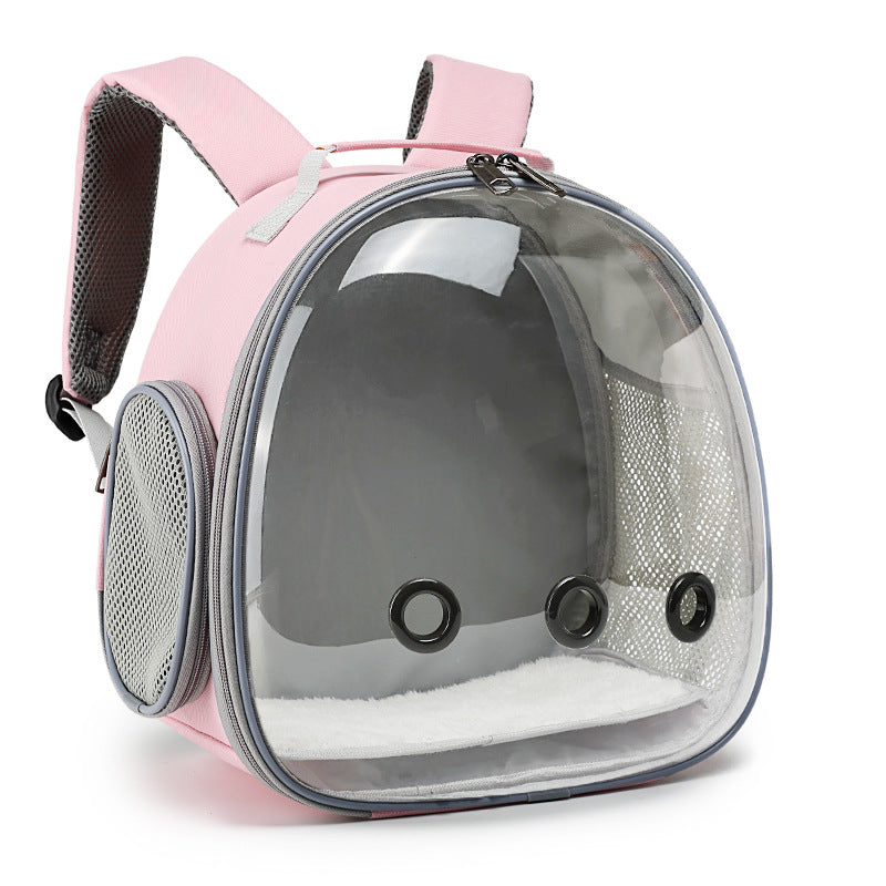 Transparent Small Animal Pet Backpack Carrier Travel Cage