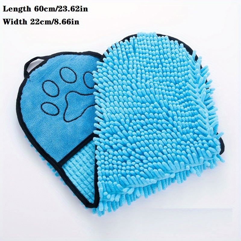 Absorbent Pet Microfiber Quick Dry Bath Towel With Hand Pockets