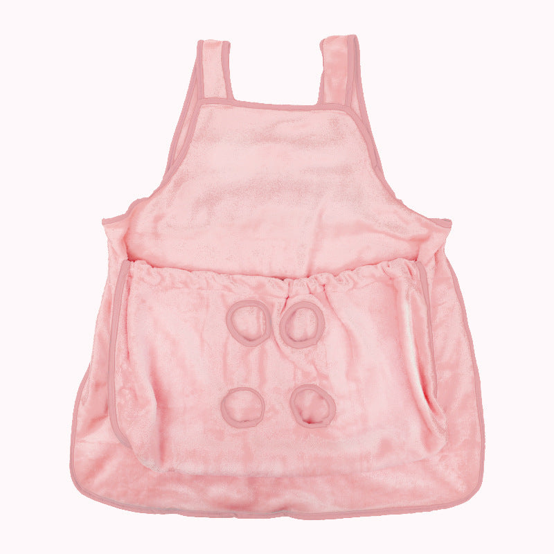Pet Carrier Apron Hanging Chest Travel Bag Plush Sleeping Pouch