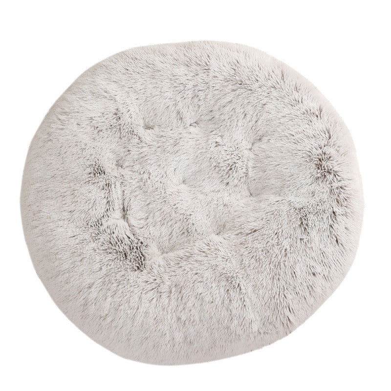 Pet Round Plush Bed Warm Sleep Mat Comfortable Nest