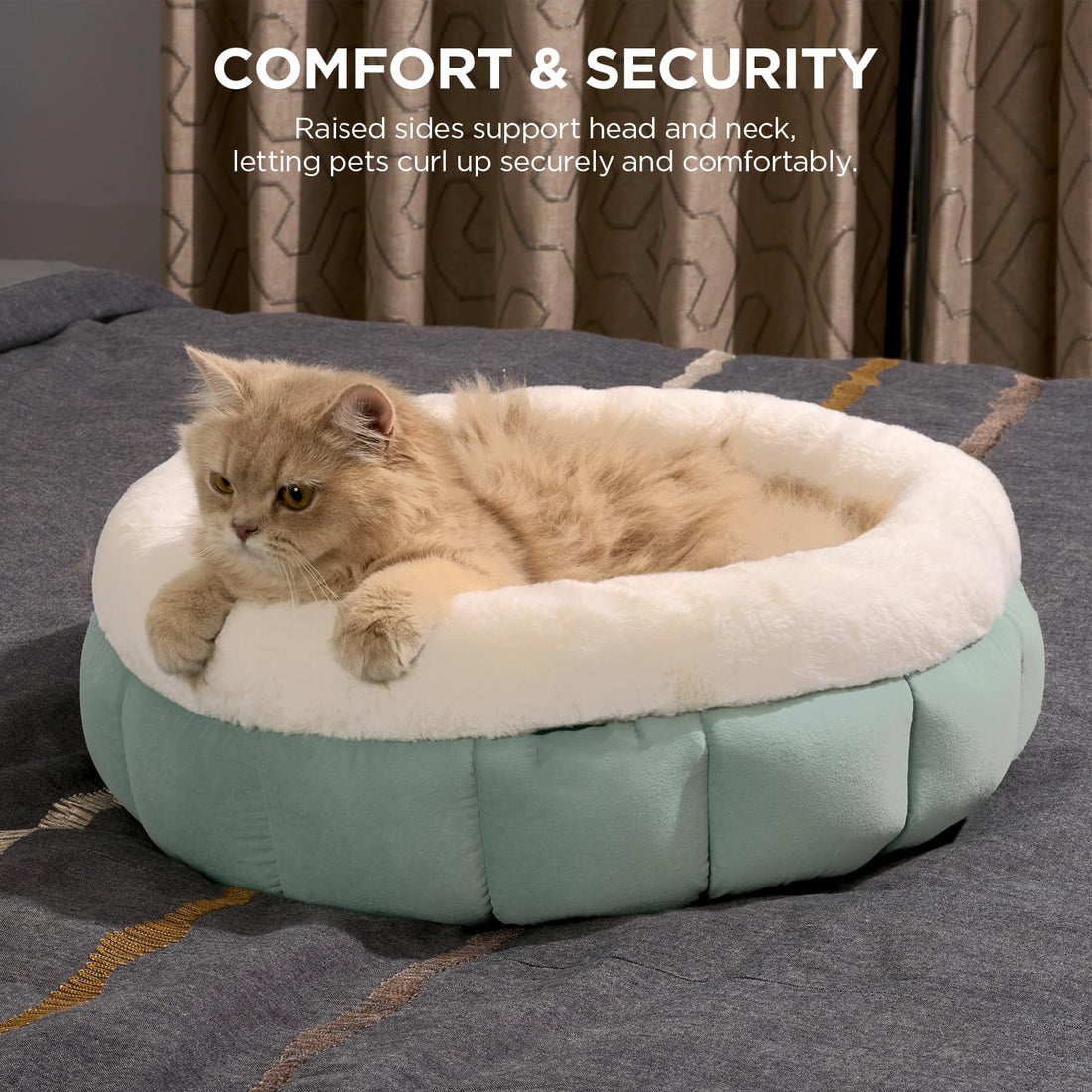 Pet Donut Round Bed Washable Anti Slip Comfort Sleeping Mat