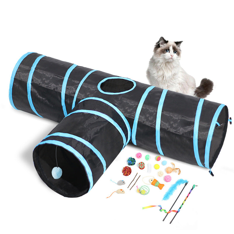 Pet Foldable Tunnel Climbing Play Toy