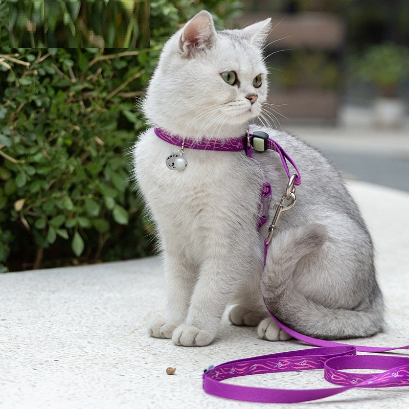Pet Bell Chest Strap Vest Leash Harness Rope