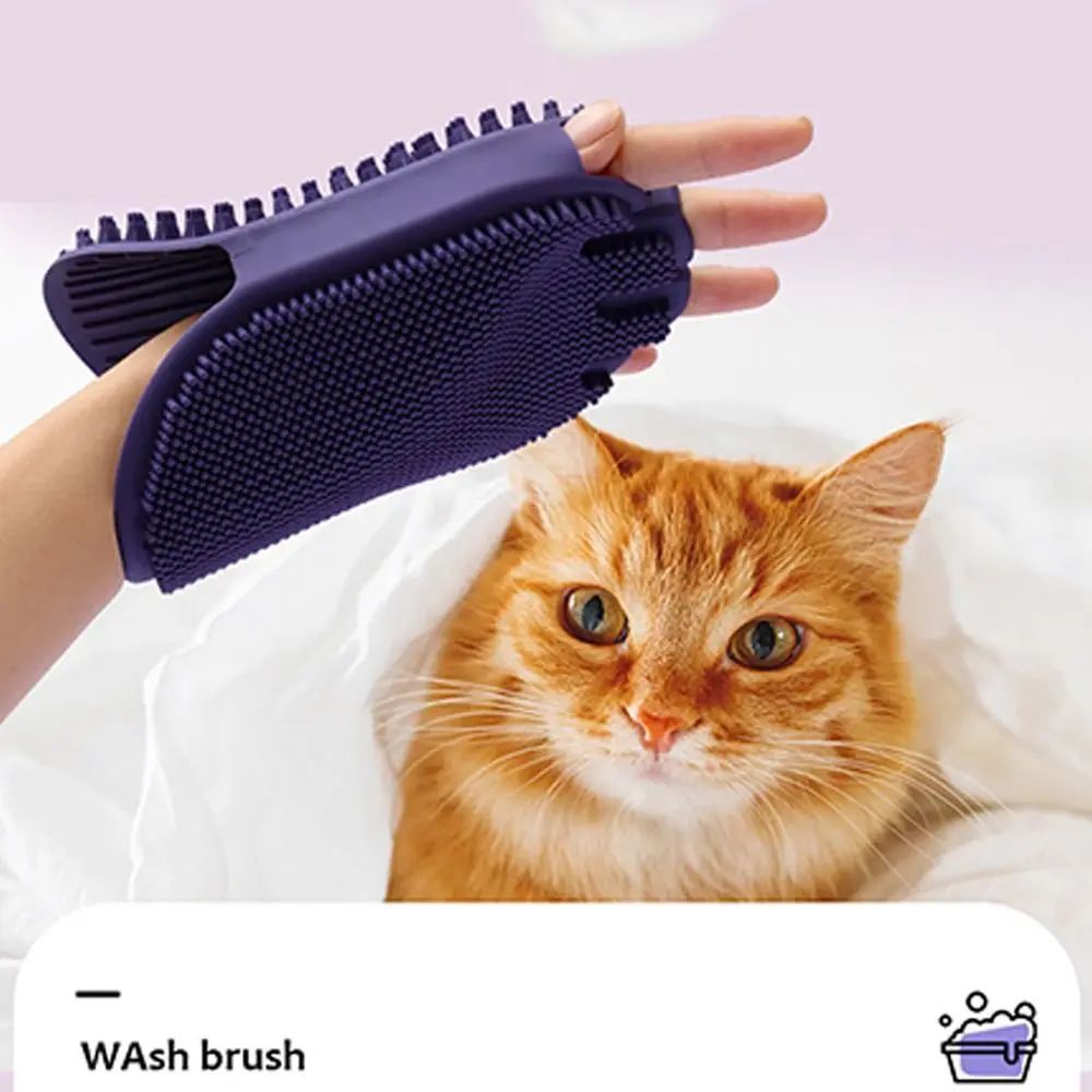 Pet Massage Shampoo Grooming Brush Soft Bristle Cleaning Tool