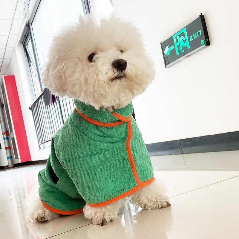 Pet Microfiber Quick Dry Absorbent Bathrobe Grooming Towel